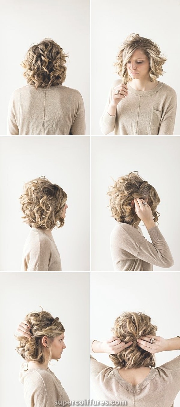 25 coiffures Updo simples et superbes pour les cheveux bouclés