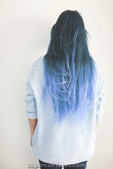 40 idées de cheveux bleu Ombre