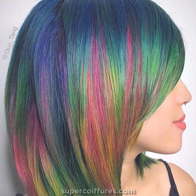 50 superbes styles de couleurs de cheveux arc-en-ciel