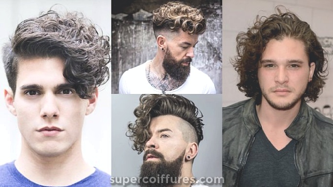 25 Coiffure pour cheveux bouclés pour hommes hypnotique